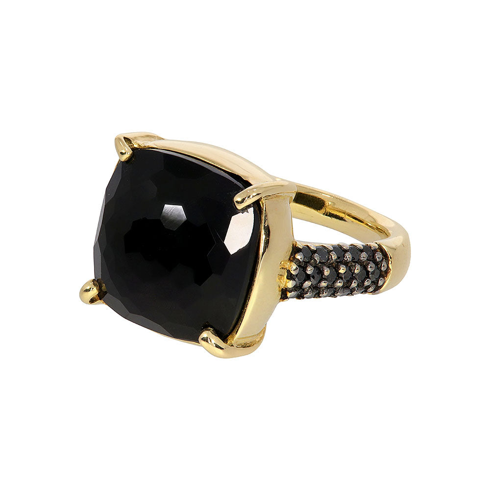 Adjustable heart-shaped ring, 925 silver, Madre Perla and Zircon stones