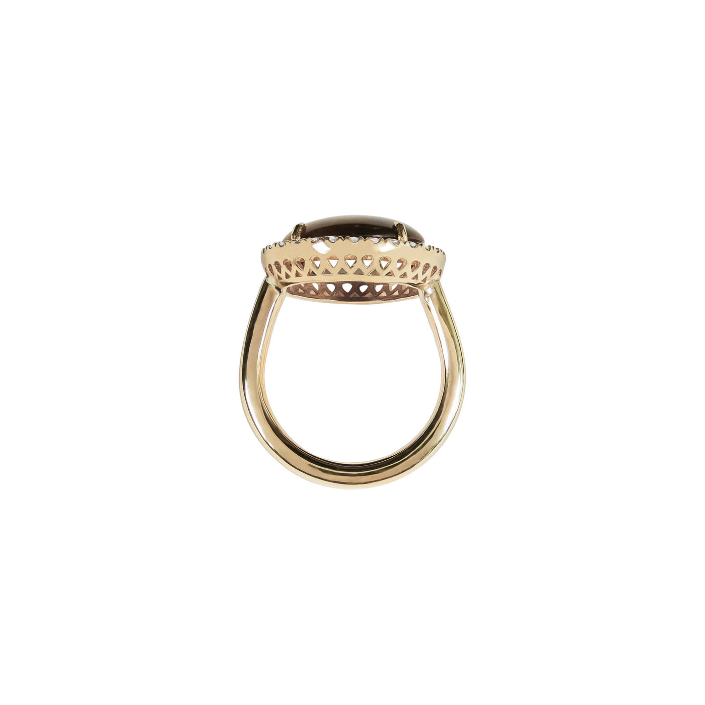 Adjustable heart-shaped ring, 925 silver, Madre Perla and Zircon stones