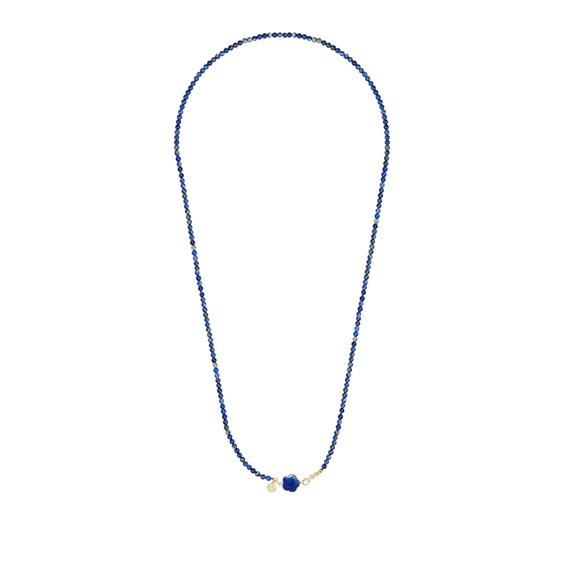 Short eco pearl necklace, cross pendant, 9K yellow gold, Madre Perla stone