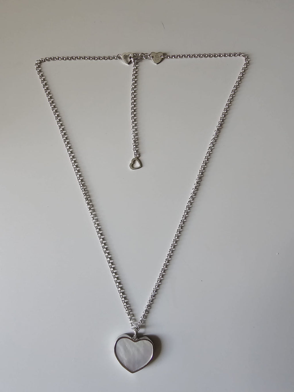Long chain with cross pendant, 925 silver, Onyx stone