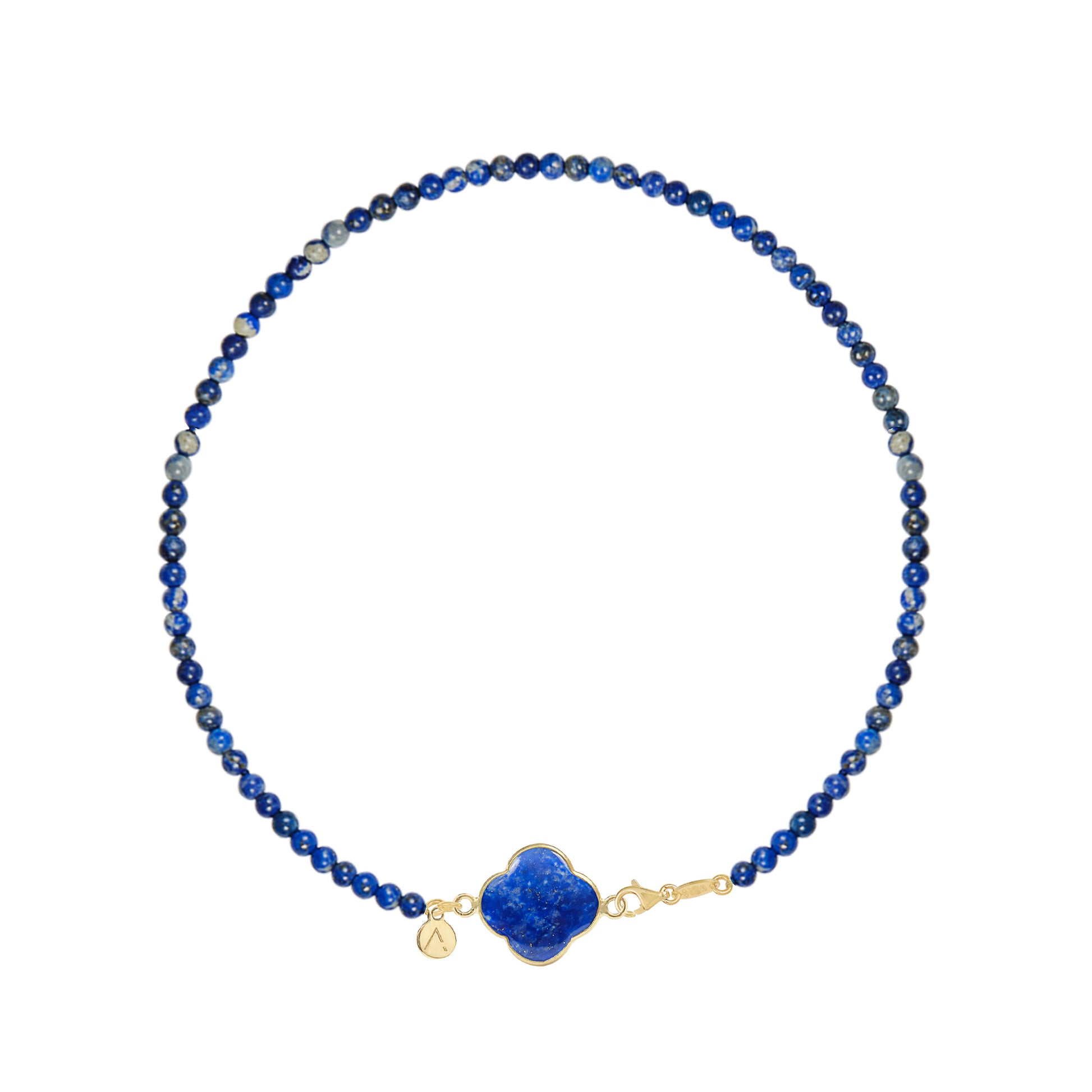 Short eco pearl necklace, cross pendant, 9K yellow gold, Madre Perla stone