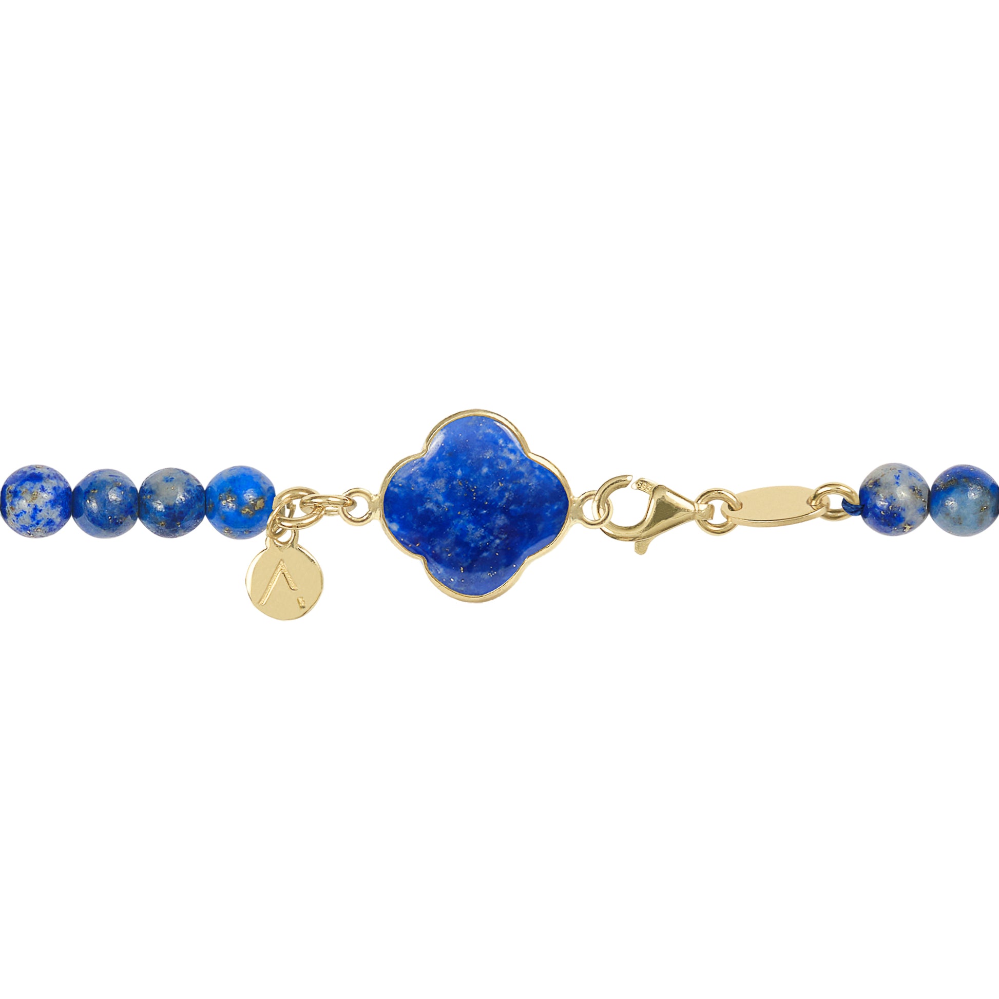 Short eco pearl necklace, cross pendant, 9K yellow gold, Madre Perla stone