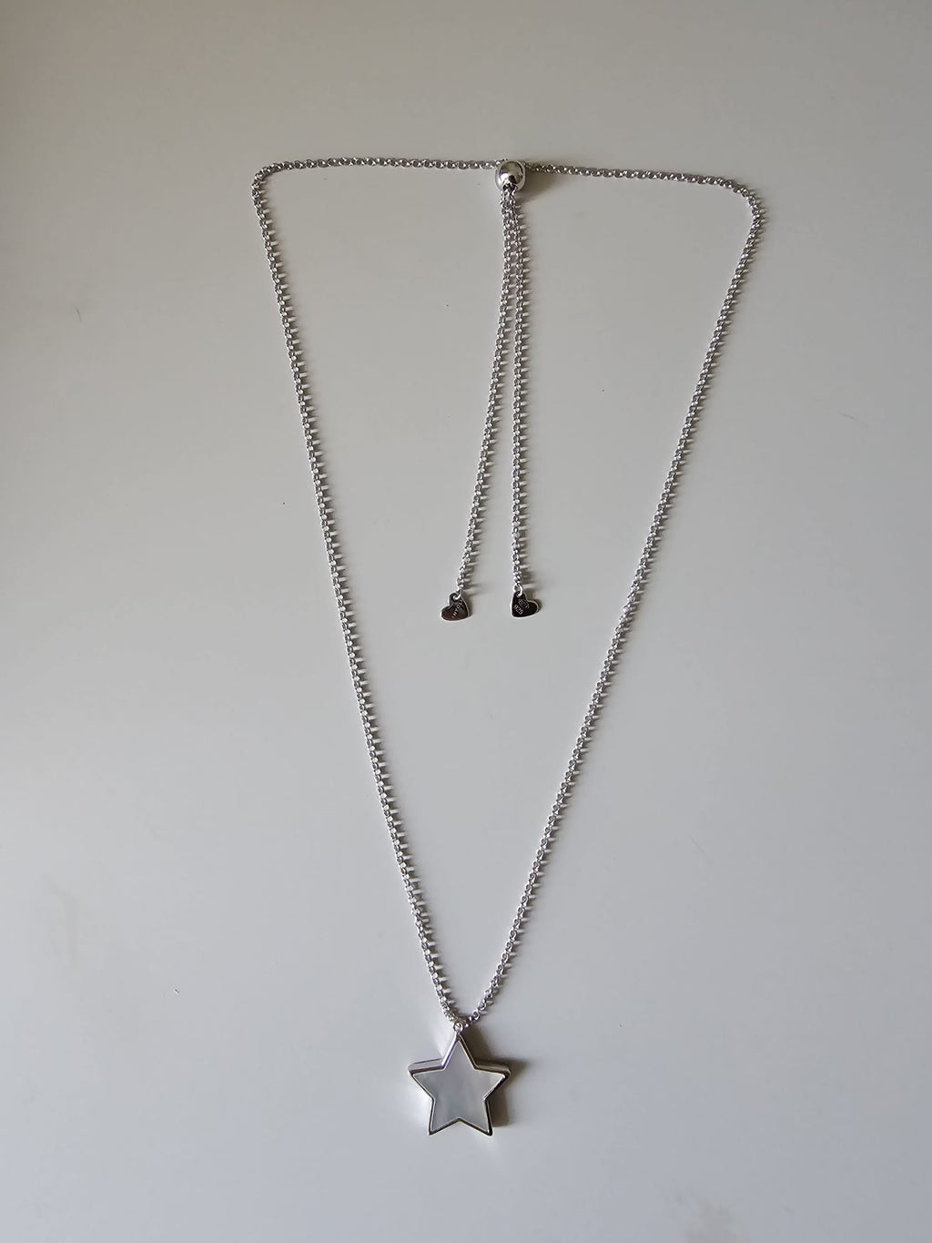 Long chain with cross pendant, 925 silver, Onyx stone