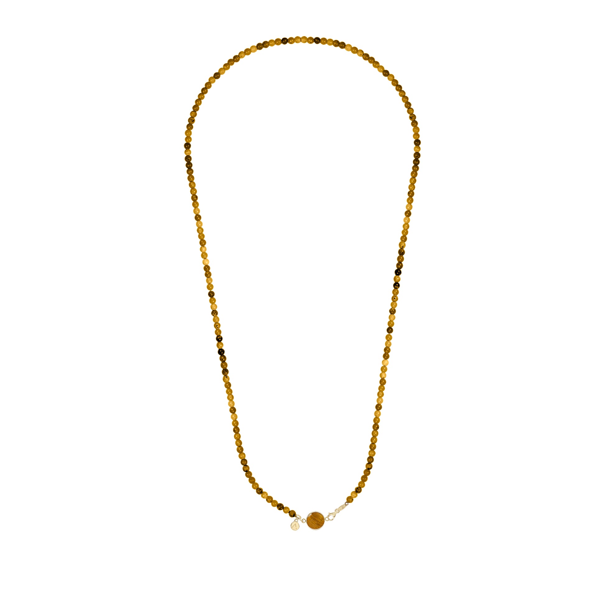 Short eco pearl necklace, cross pendant, 9K yellow gold, Madre Perla stone