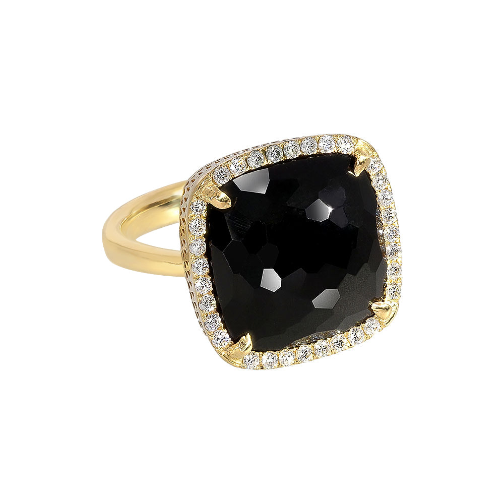Adjustable heart-shaped ring, 925 silver, Madre Perla and Zircon stones