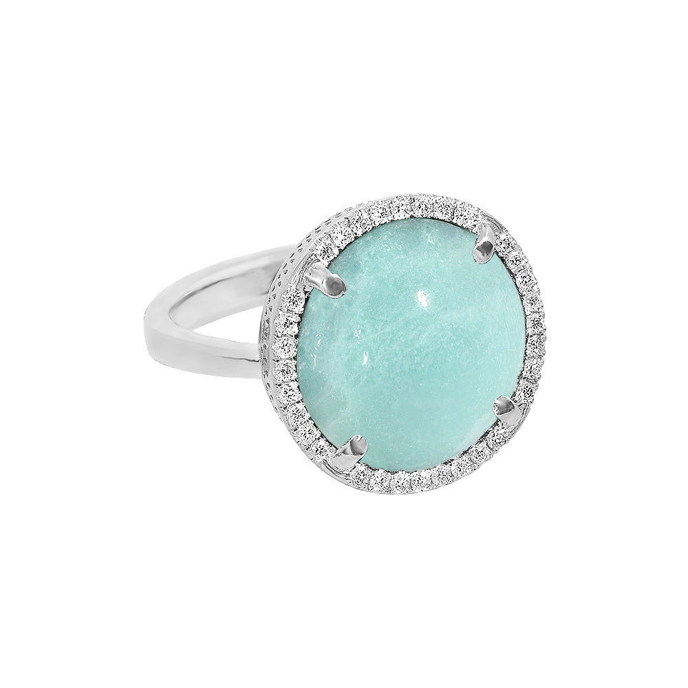 Adjustable heart-shaped ring, 925 silver, Madre Perla and Zircon stones