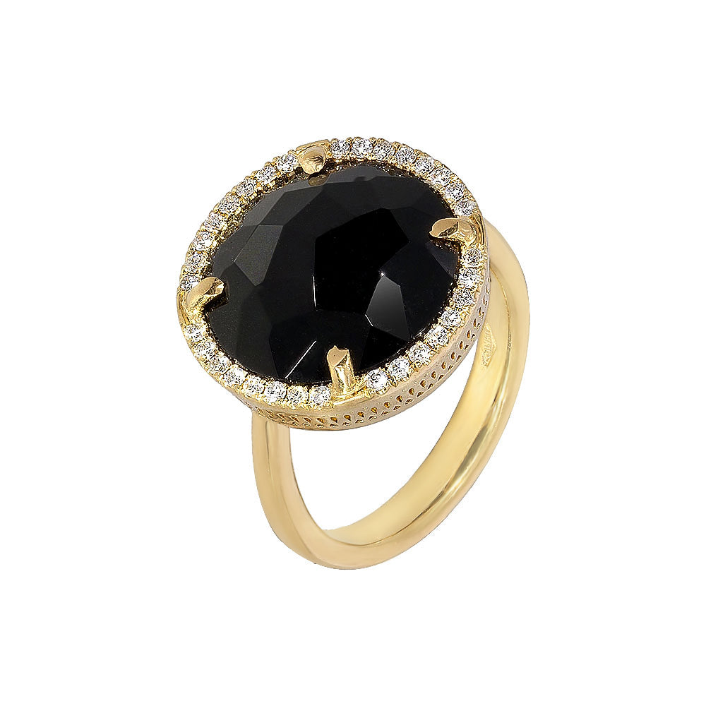 Adjustable heart-shaped ring, 925 silver, Madre Perla and Zircon stones