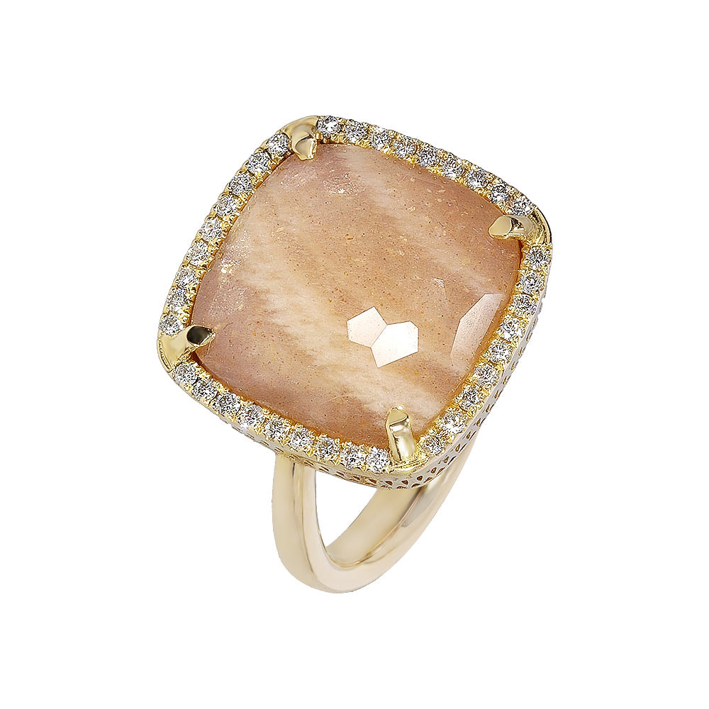 Adjustable heart-shaped ring, 925 silver, Madre Perla and Zircon stones
