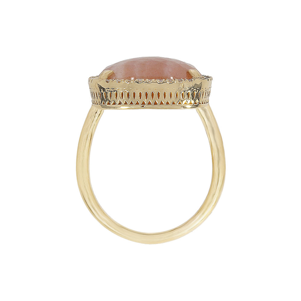 Adjustable heart-shaped ring, 925 silver, Madre Perla and Zircon stones