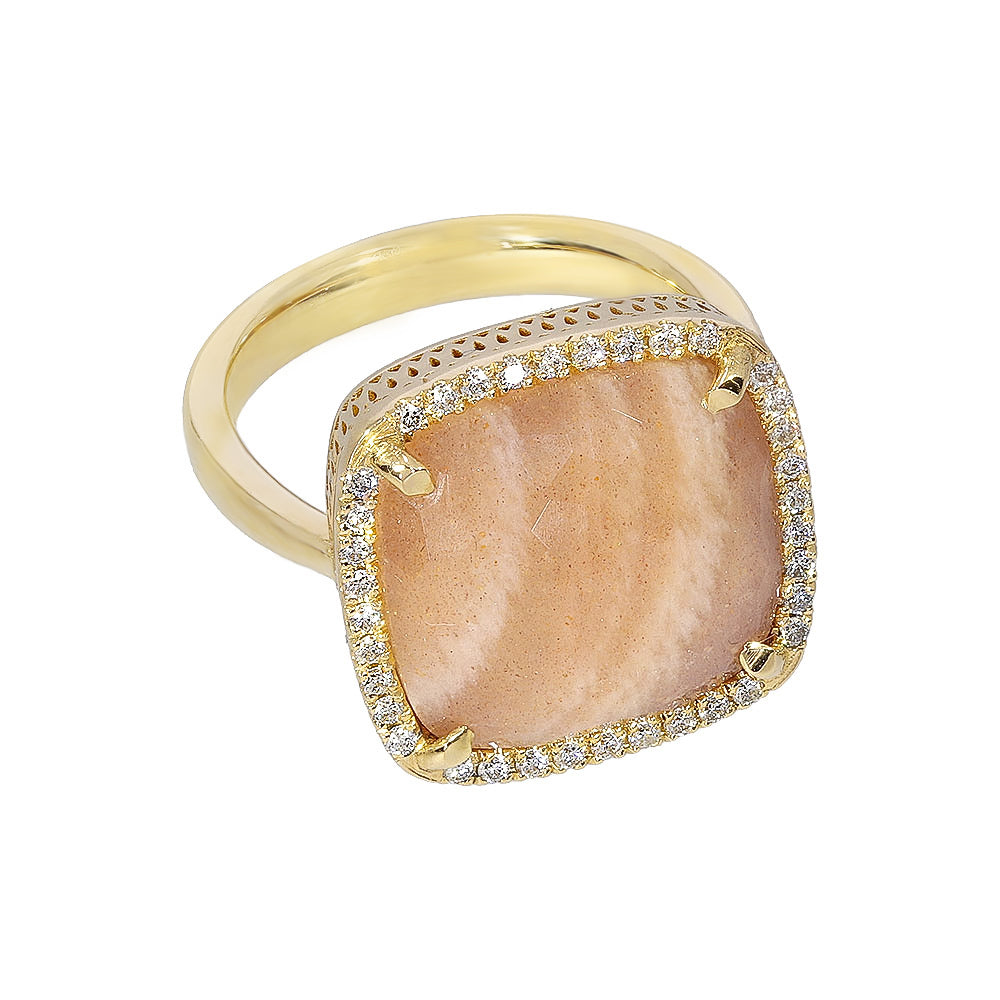 Adjustable heart-shaped ring, 925 silver, Madre Perla and Zircon stones