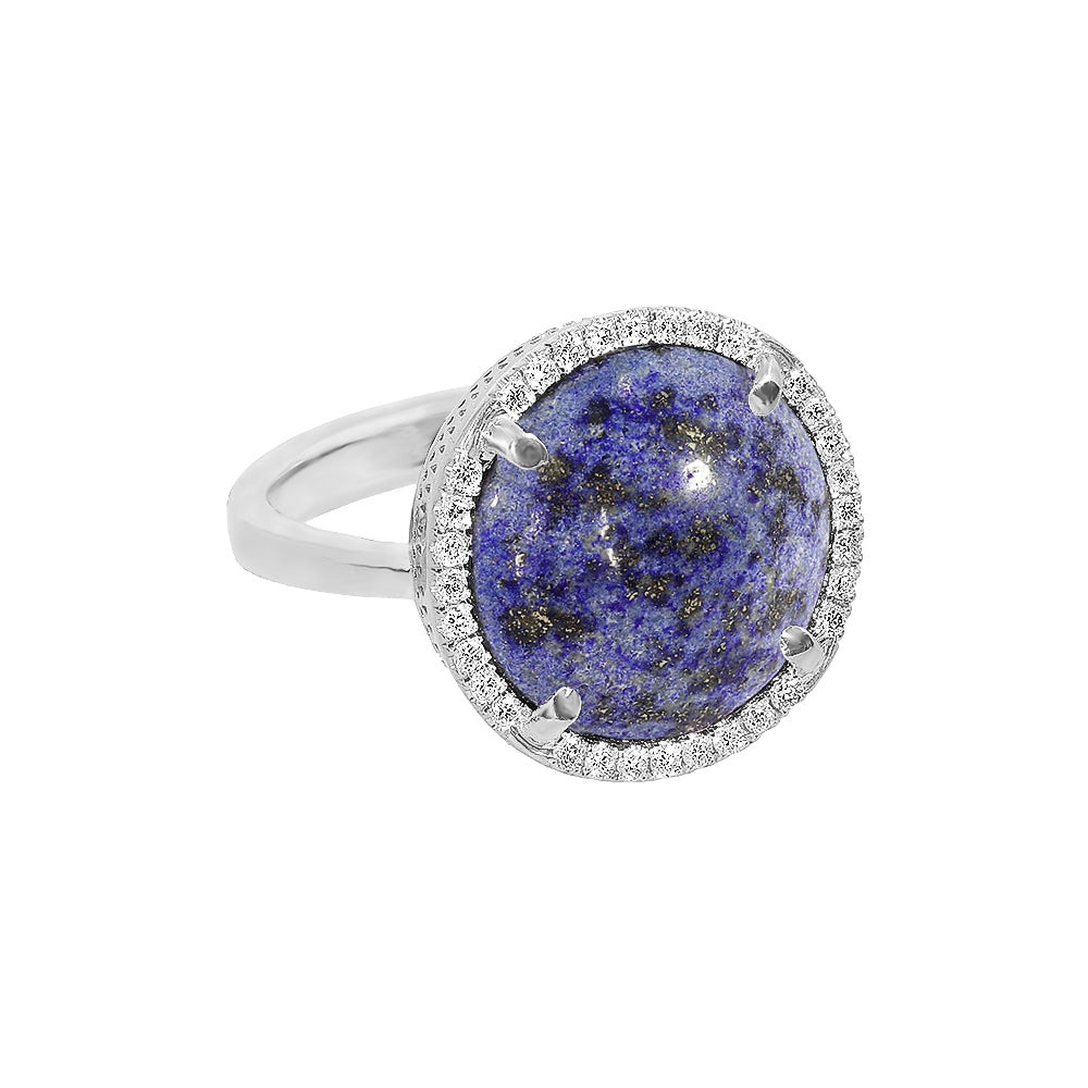 Adjustable heart-shaped ring, 925 silver, Madre Perla and Zircon stones