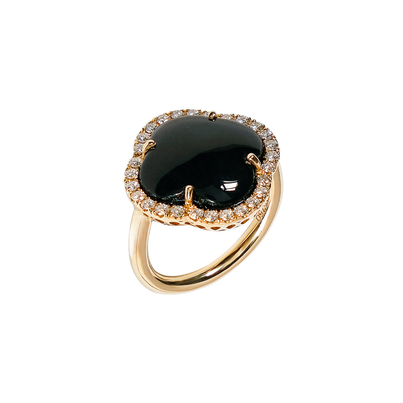 Adjustable heart-shaped ring, 925 silver, Madre Perla and Zircon stones