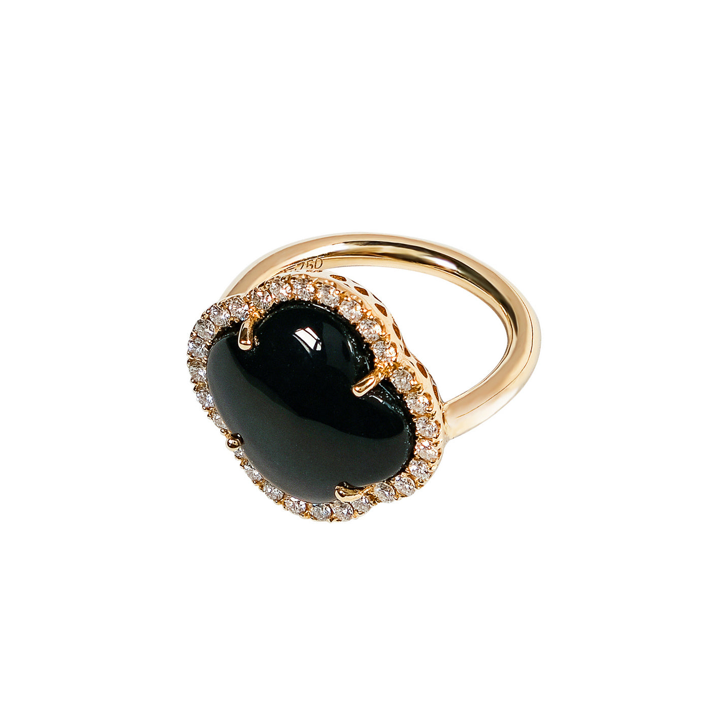 Adjustable heart-shaped ring, 925 silver, Madre Perla and Zircon stones