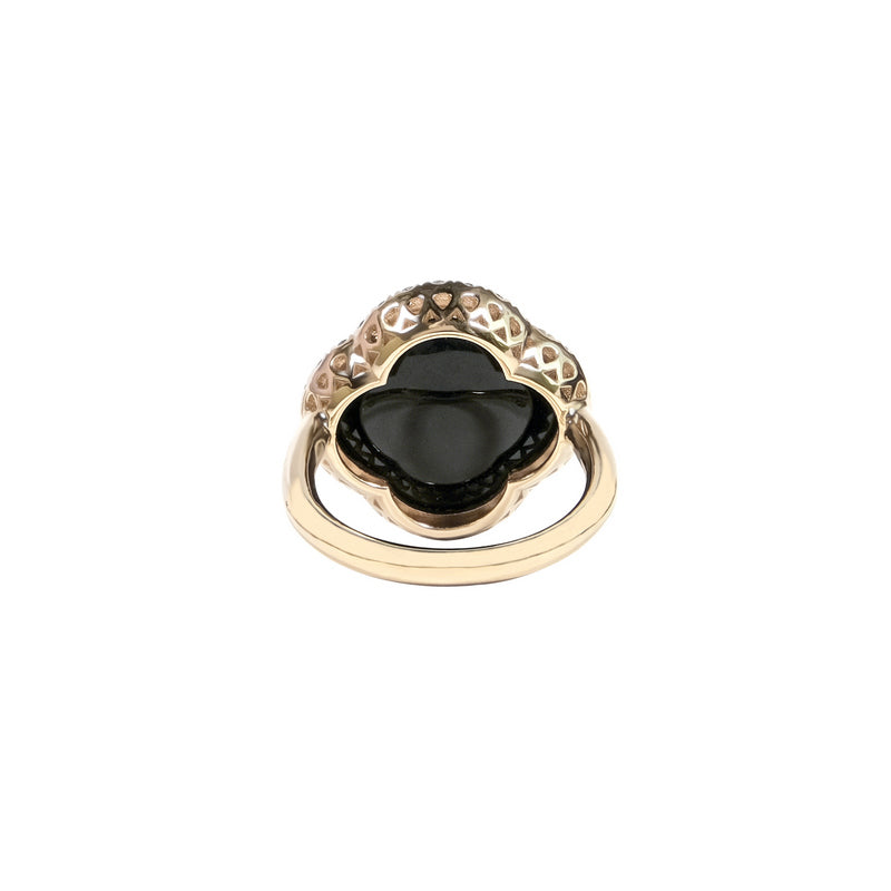 Adjustable heart-shaped ring, 925 silver, Madre Perla and Zircon stones
